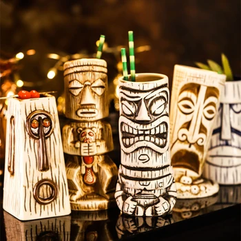 Cerâmica Havaí Tiki Canecas Engraçado Copo de Cocktail Criativo Copos de Cerveja de Copo de Martini Copos de Bebida em Canecas de Café, Copo de Presente para Homens