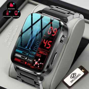 De açúcar no sangue Smart Watch Homens Sangao Laser de Saúde da frequência Cardíaca Pressão Arterial de Fitness Relógios IP68 Impermeável Smartwatch Para Xiaomi