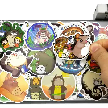 60 Peças Clássico Anime Filme Meu Vizinho Totoro Bonito dos desenhos animados Impermeável Adesivos para Crianças Notebook Moto Carro Etiqueta Laptop Brinquedos