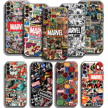 A Marvel Comics Logotipo Telefone Case Para Samsung Galaxy A11 A12 A21 A21S A22 A30 A31 A32 A50 A51 A52 A70 A71 A72 5G Coque Preto de Volta