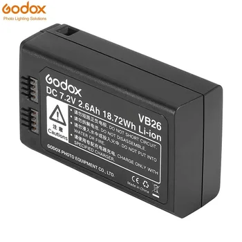 Godox VB26 Bateria do Li-íon CC 7,2 V 2600mAh 18.72 Wh Bateria de Substituição para Godox V1S V1C V1N V1F V1O V1P Cabeça Redonda Flash