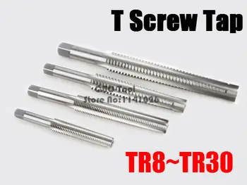 1PCS TR8 TR10 TR12 TR14 TR16 TR18 TR20 TR22 TR24 T25 TR26*2/3/4/5 Trapezoidal HSS Direito Rosca Esquerda Toque rapidamente em.T tipo de rosca