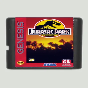 Jurrasic Park 16 bits MD Cartão de Jogo Para o Sega Mega Drive Para Gênesis