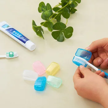 5pcs Moda Escova de dentes Capa Tampa de Acessórios de Viagem Plástico Protetor Cleaner Portable Embalagem Organizador