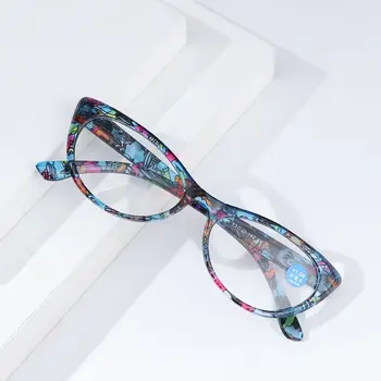 Moda Floral Óculos De Leitura Urltra-Luz De Proteção Para Os Olhos Das Mulheres Flores Elegantes, Confortáveis Óculos
