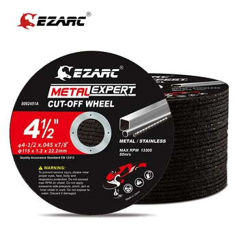 EZARC rebarbadora Disco 25pc, de Corte de Metal Roda de 75mm x9.5mm / 115mm x22.2mm Excluindo Disco de Metal, Satinless de Corte de Aço
