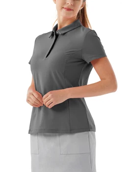 Mulheres de Manga Curta Polo Camisas do Golfe Seca Rápido UV 50+ Proteção Leve Tênis Tee Tops de Moda Casual T-Shirt de Senhoras de Esportes
