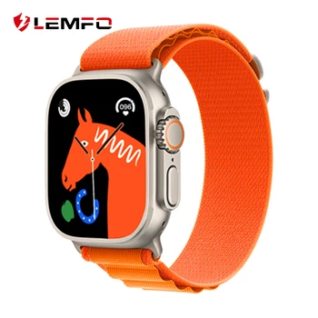 LEMFO Inteligente de Assistir a Série Ultra 8 NFC Smartwatch Homens Mulheres de Chamada Bluetooth IP68 Impermeável de Carregamento sem Fio de 2 Polegadas Tela HD