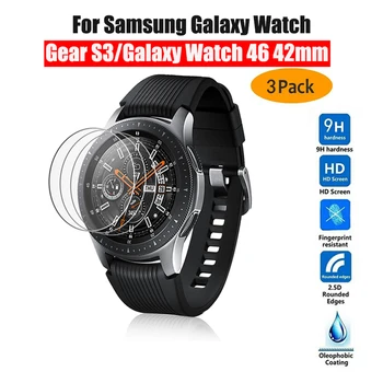 Novo Vidro Temperado Protetor de Tela Para Samsung Galaxy Watch 46MM 42MM Vidro de Proteção de Filme para o Galaxy Watch Faixa de Relógio de Engrenagem S3