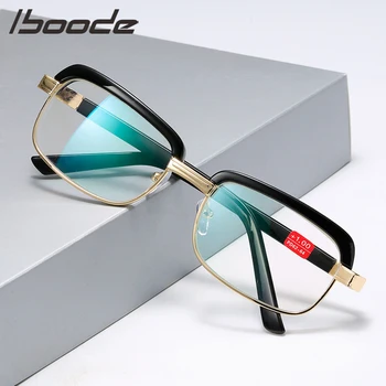 iboode Vidro Óptico de Óculos de Leitura Com a Película Azul Presbiopia Óculos Para Mulheres, Homens Com Dioptria +1 +1.5 +2 +2.5 +3 +3.5 +4