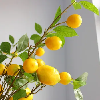 Falso flor de limão Simulação Ramo de decoração sala de estar mesa de jantar a decoração de árvore Artificial
