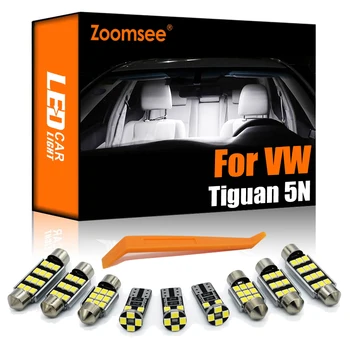Zoomsee Interior de Luz LED Kit Para Volkswagen VW Tiguan 5N MK1 MK2 Allspace 2008-2018 2019 2020 2021 Lâmpada de Carro Cúpula do Tronco Canbus