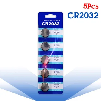 5pcs/pack CR2032 Baterias BR2032 DL2032 ECR2032 de Célula tipo Moeda de Lítio, Bateria de 3V CR 2032 Para Assistir Brinquedo Eletrônico Remoto