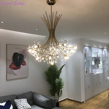 2022 Árvore Candelabro de Cristal de Iluminação de Luxo luminária Pendente LED Moderna Lâmpadas do Teto para a Sala de Jantar Brilho Lampadario Luminaria