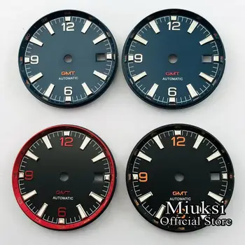 Miuksi 31mm luminosa estéril mostrador do relógio ajuste ETA 2836/2824,Miyota 8205/8215/821A/82series，Mingzhu DG2813/3804 PT5000 movimento