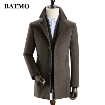 BATMO 2021 nova chegada de inverno de alta qualidade lã thicked trench coat homens,os homens de lã thicked jaquetas ,k627