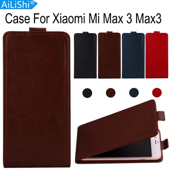 AiLiShi Caso Para Xiaomi Mi Max 3 Max3 de Luxo Flip Top Qualidade do Couro do PLUTÔNIO Caso Exclusivo de 100% Telefone Pele do rosto+Rastreamento Em Stock