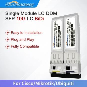SFP 10Gb BiDi Transceptor Módulo Único Modo de uma Única Fibra Óptica do Módulo WDM Tx1270/Rx1330nm 10~80km LC Compatíveis com a Cisco/Mikroti