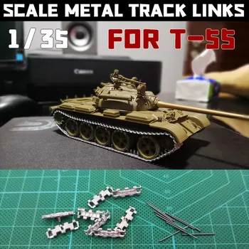 Escala 1/35 Metal Controlar os Links para o T-55 Tipo de 59 Tipo 69 Tanque Modelo w/pino de metal