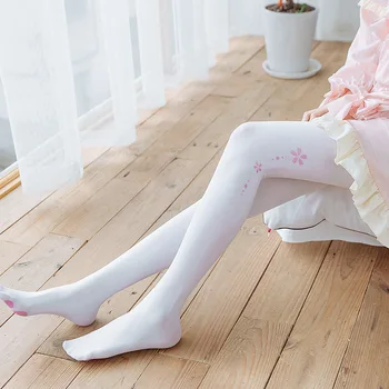 O Outono Japonês Linda Garota Mulheres De Meia-Calça De Veludo Meia Gato Garra Lolita Cosplay Traje Bonito Gato Pegadas De Mulher Branca, Meia-Calça