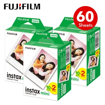 Fujifilm Instax Mini-Filme Branca de Borda 60 Folhas/Pacotes de Papel Fotográfico para a Fuji câmera instantânea 8/7s11/25/50/90/liplay/link/evo