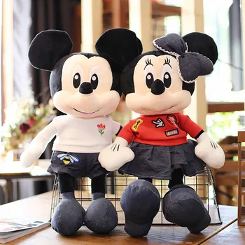 60cm Disney Pelúcia do Mickey Mouse Minnie do Brinquedo do Luxuoso dos desenhos animados Anime do Rato de Minnie de Pelúcia Boneca Brinquedos de Aniversário, Presente de Natal para Crianças