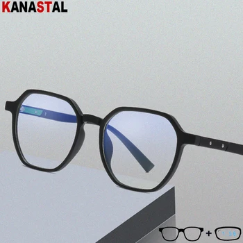 Homens a Luz Azul de Bloqueio de Óculos de Leitura Mulheres de Computador Anti Fadiga TR Óculos de Armação de Lente Óptica Miopia Prescrição de Óculos