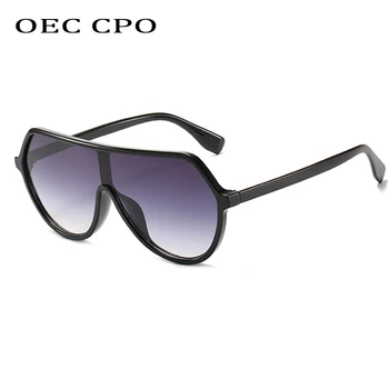 OEC CPO Mulheres de Topo Plano Praça Óculos de sol das Mulheres da Marca de Moda, Uma Peça de Gradiente de Óculos de Sol Feminino Grande Quadro de Homens, Óculos de UV400