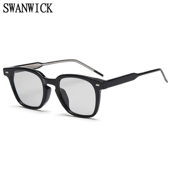 Swanwick moldura quadrada de mulheres de óculos de sol polarizados homens estilo coreano acessórios cor-de-rosa de óculos de Verão, sol negro sombra cinza UV400