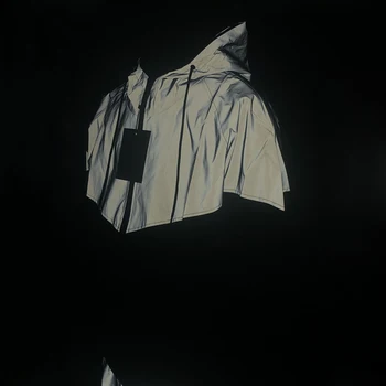 Outono Homens 3XL 4XL moda Noite Reflexiva Patchwork Blusão com Capuz casacos de streetwear Hip hop hoodies de jaqueta, Casaco