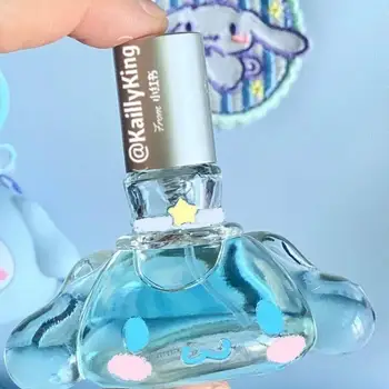 10Ml Sanrio Azul Cinnamoroll Mini Spray de Perfume Anime Cartoon Leite Perfume com Sabor Kawaii Brinquedo de Pelúcia de Presente de Aniversário para Menina