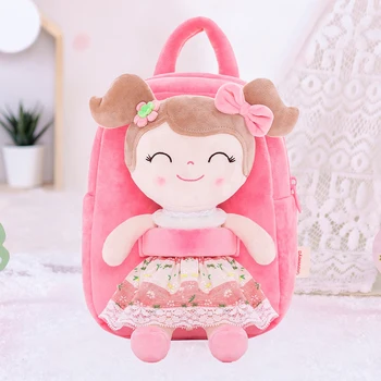 Gloveleya de Pelúcia Mochila mochila de meninas criança mochila para a menina Primavera Menina cor-de-Rosa Brinquedo bonito mochila