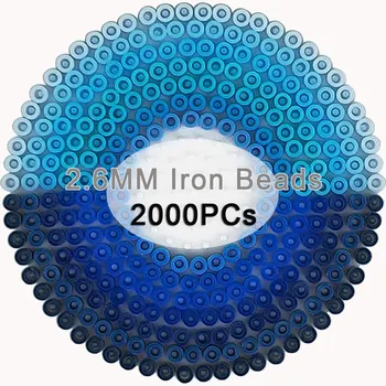 2.6 mm Mini Esferas 2000PCS Pixel Art Cores Azul Fusível de Contas para as Crianças de Presente Hama Esferas de Diy quebra-Cabeças de Ferro de Grânulos de Alta Qualidade