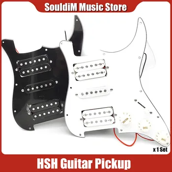 ST Estilo de Guitarra Elétrica Pickguard Guitarra Elétrica Pickguard e Preto HSH Carregado Pré-Scratchplate Assembleia