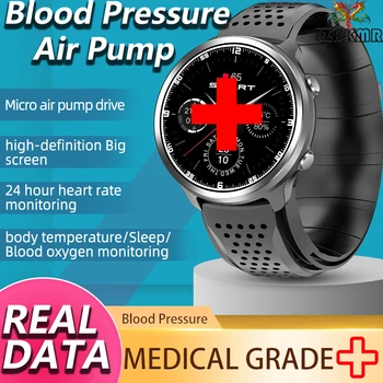 MÉDICO P30 Smartwatch ECG Bomba de Ar a Pressão Arterial de Oxigênio Smart Watch frequência Cardíaca Homens Longa Espera Real Precisa de Dados para Android