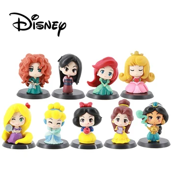 A Disney De Branca De Neve, Princesas Modelo De Boneca De Anime Figura De Ação Rapunzel, Ariel, Cinderela Belle Sereia, Mulan Kawaii Brinquedos Dom Crianças