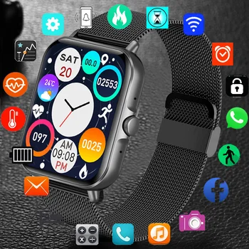 Marque o Smartwatch Homens Mulheres Smart Watch Full Touch Bluetooth de Chamada de Resposta Relógio Impermeável de Fitness Tracker Para Android iOS
