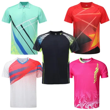 Homens Mulheres Badminton Camisa De Golfe, Ténis De Mesa Jersey Ginásio De Esporte De Vestuário De Tênis De Jogo De Equipe Kits De Treinamento De Corrida Sportswear T-Shirts