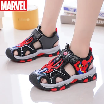 Marvel Filhos da Moda de Sandálias Para o Verão Meninos homem-Aranha Impressão Casual Sapatos de Crianças Não derrapante Fundo Macio de Alta Qualidade Sandália