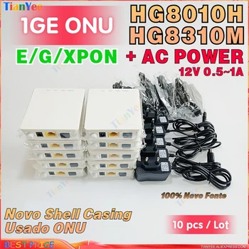Marca 100% Novo XPON HG8310M EPON HN8310M GPON 1GE ONU HG8010H de Fibra Óptica Terminal inglês firmware com fonte de alimentação