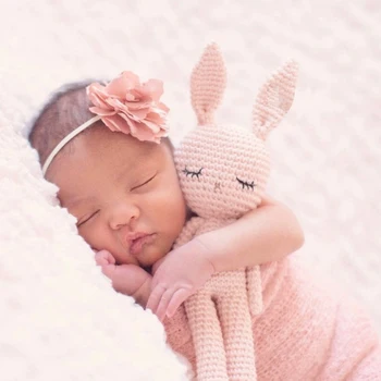 1 PCS nova de crochê feito à mão de lã boneca de lã animal de pelúcia brinquedo de pelúcia bebê calmante bebê sono do bebê boneca