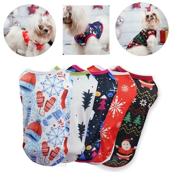 Natal Impresso Cachorro Colete De Pequenas E Médias Clássico Cães Camisa 
confortável Cão Traje S-XL Vestuário, Acessórios para animais