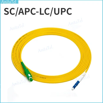 10pcs/lot SC/APC-LC/UPC SM de Fibra Óptica Patch Cord Cabo Simplex 2.0 mm 1m/2m/3m/5m/10m de Fibra Óptica Cabo de um Único modo de