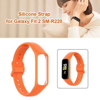 Novo de Alta Qualidade Pura de Cor Suave de Silicone Pulseira de Substituição para Samsung Galaxy Fit 2 SM-R220 Inteligente Bracelete Pulseira