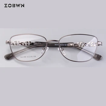Venda quente de Moda de óculos de mulheres de pedra direção diamantes Marca de óculos designer mulheres armação de Óculos de Miopia Prescrioption Óptico