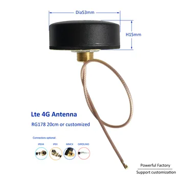 4G LTE 2,4 G WIFI Antena Omnidirecional Parafuso de 6DBI RG178 Cabo de 50CM Alimentador DO Conector