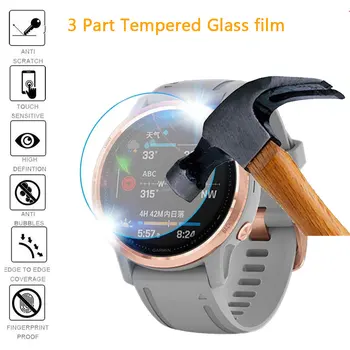 3pcs Relógio Protetor de Tela do Filme Para o Garmin Fenix 5 de 5 anos Mais de 6S 6X 6 Pro Protetora Ultra Claro, Vidro Temperado Filme