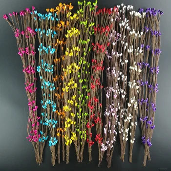 50/100PCS 40cm Artificial Estame Berry Ramos DIY Artesanato de Flores para Casamento Festa de Casa, Decoração, Scrapbooking Coroa de Flores