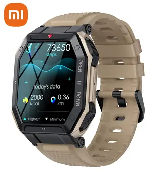 Xiaomi 1.85 polegadas 2022 Militar de Novo Smart Watch Homens de Chamada Bluetooth 350mAh 24H Saudável Monitor Exterior IP68 Original do Smartwatch