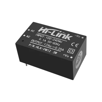 Frete grátis 2pcs original Hi-Link ac dc 12v 3w mini módulo de alimentação elétrica 220v isolado interruptor de modo transformador HLK-PM 12